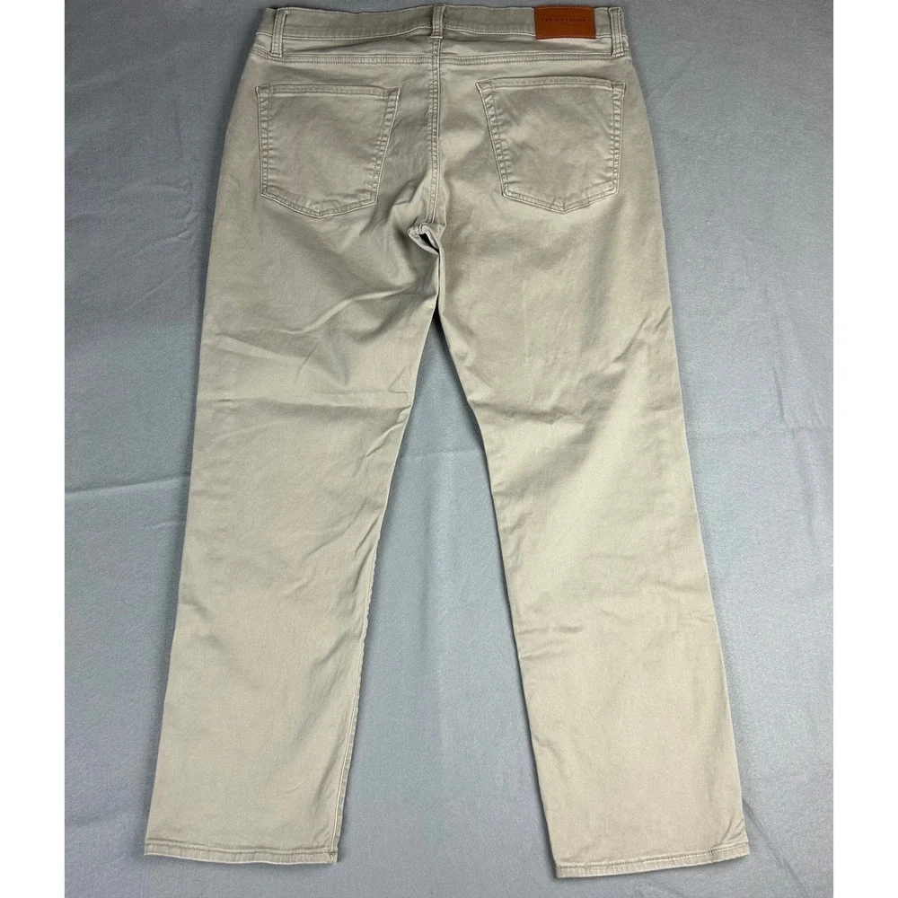 Lucky Brand Pants Mens 36x30 (36x29) Khaki Tan 221 Straight Leg Casual Trousers